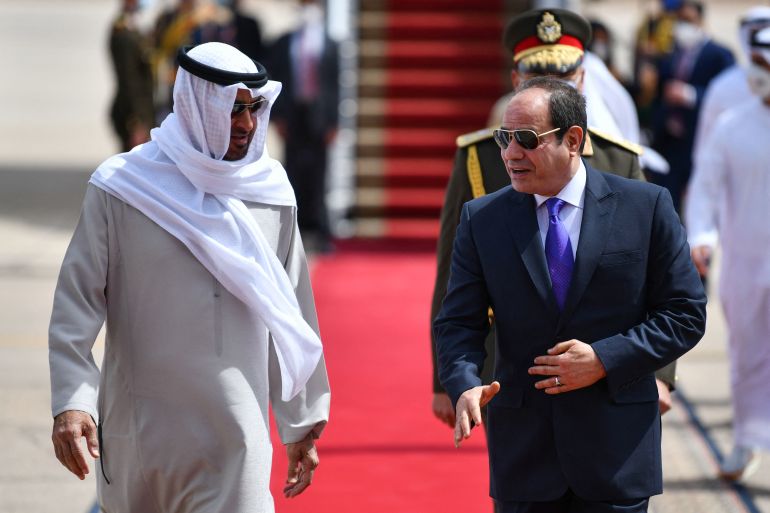 Egyptian and UAE rulers.