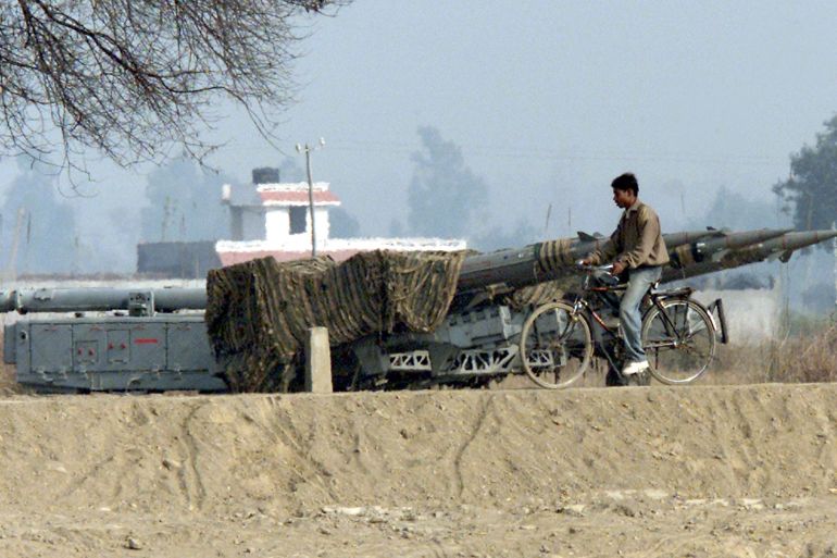 Pakistani officials said the missile was unarmed and had crashed near the country's eastern city of Mian Channu, about 500 km (310 miles) from capital Islamabad [File: Kamal Kishore/Reuters]