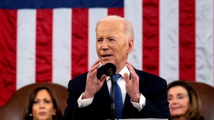 U.S. President Joe Biden delivers the State of the Union address to a joint session of Congress at the U.S. Capitol in