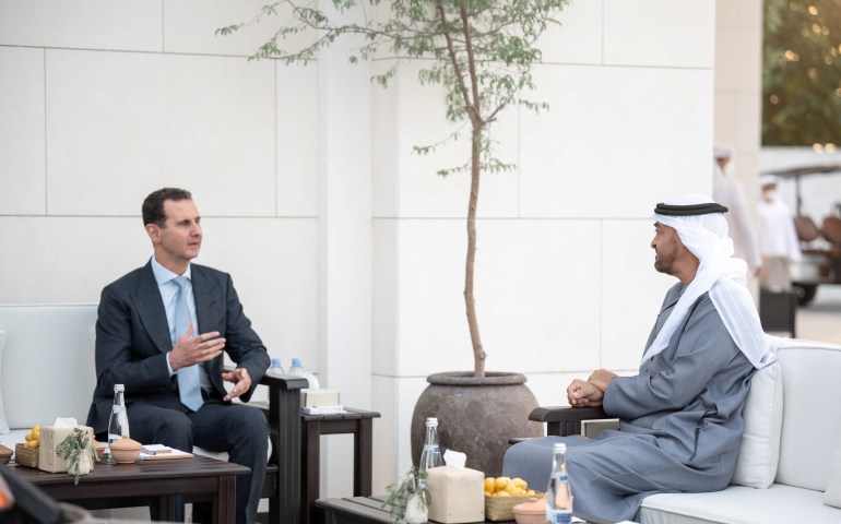 Assad with Mohammed bin Zayed