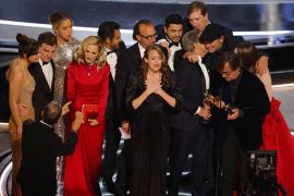Philippe Rousselet, Fabrice Gianfermi and Patrick Wachsberger win the Oscar for Best Picture for "CODA".