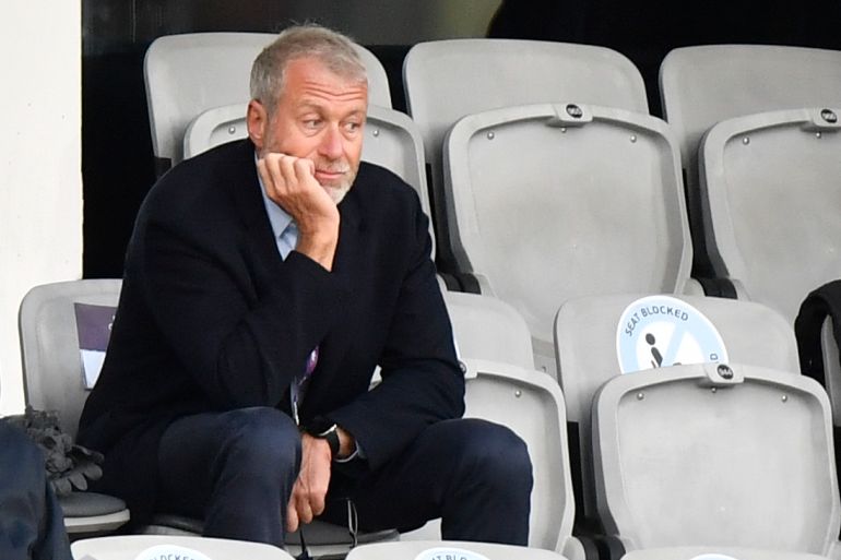 Chelsea football club owner Roman Abramovich attends the UEFA Women's Champions League final