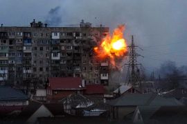 Explosion in an apartment building in Mariupol