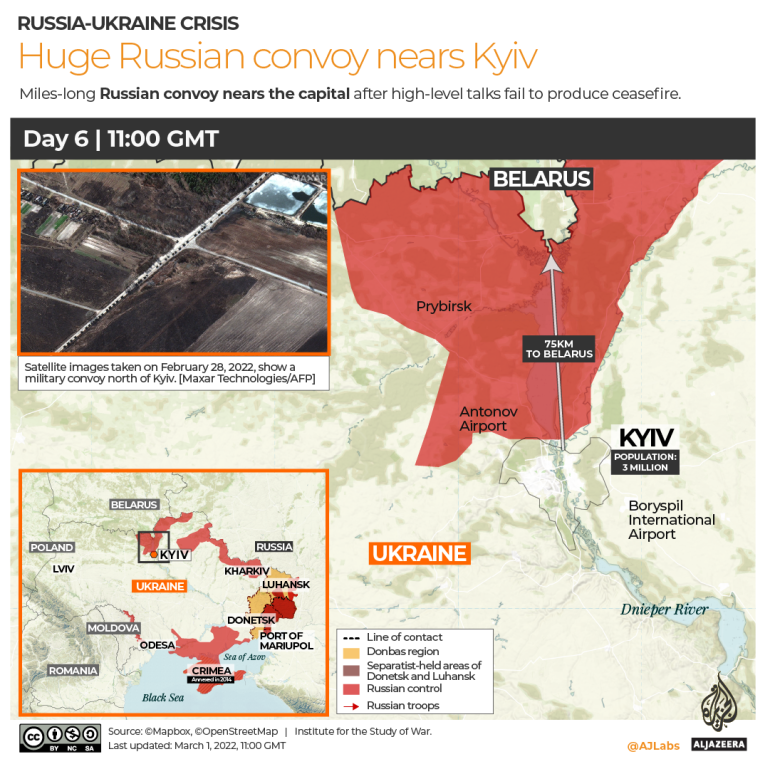INTERACTIVE Russia-Ukraine map Who controls what in Kyiv MAP DAY 6