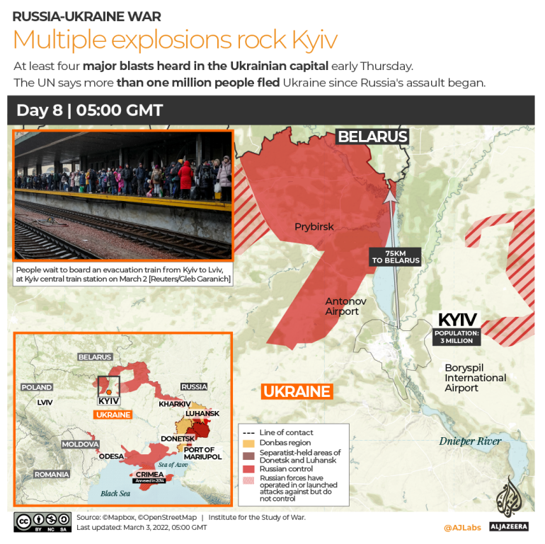 INTERACTIVE - Russia-Ukraine map Who controls what in Kyiv DAY 8
