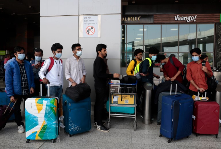 Indian students arriving from Ukraine