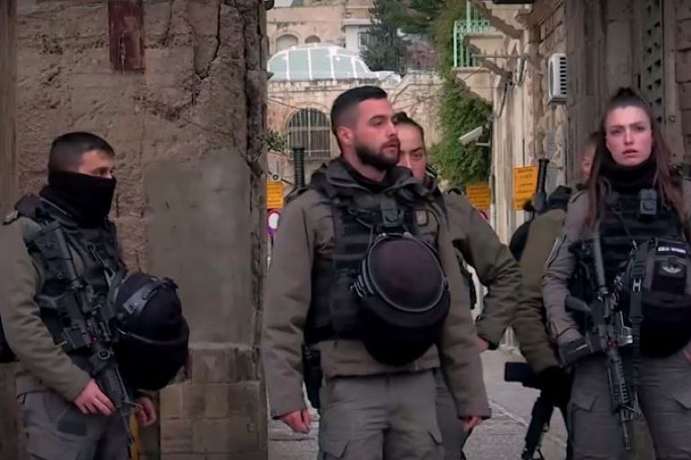 Israeli forces in occupied East Jerusalem