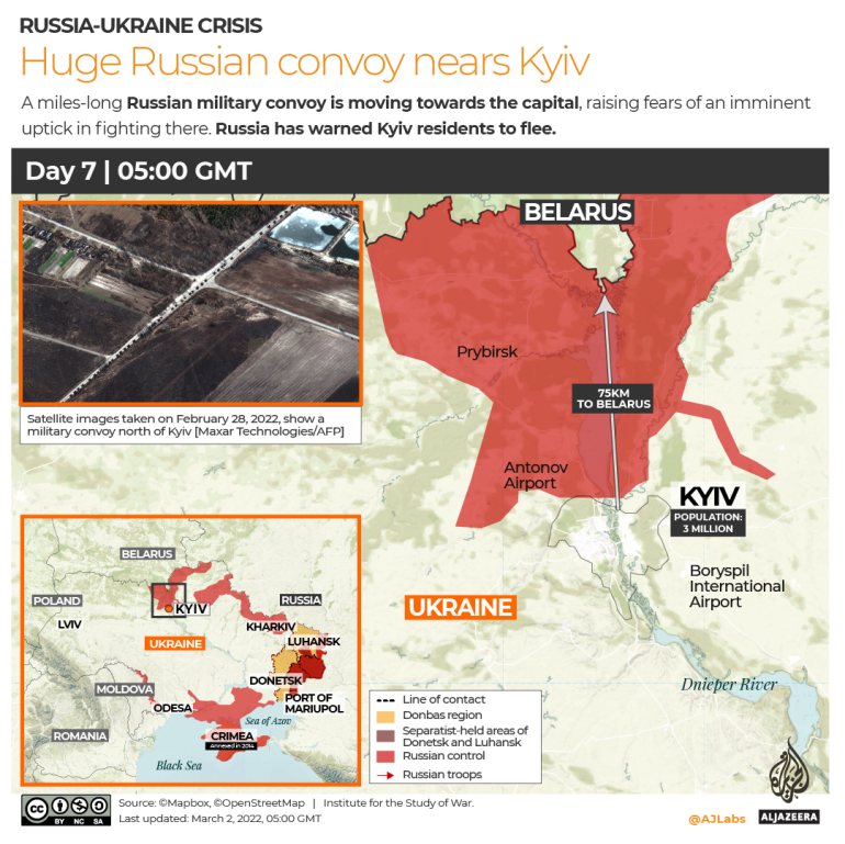 INTERACTIVE Russia-Ukraine map Who controls what in Kyiv MAP DAY 7