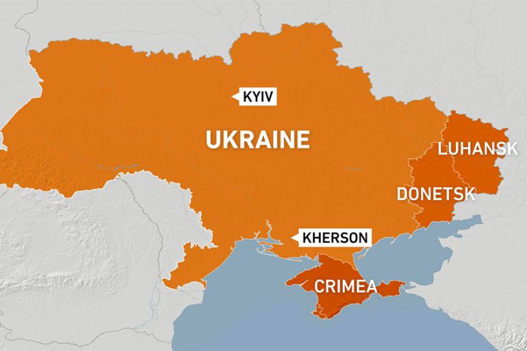 Map of Kherson, Ukraine