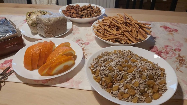 Fruits and nuts brought from Kyiv
