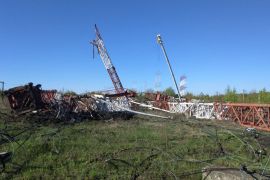 Two explosions damaged old Soviet-era radio antennae in the village of Maiac, Grigoriopol district
