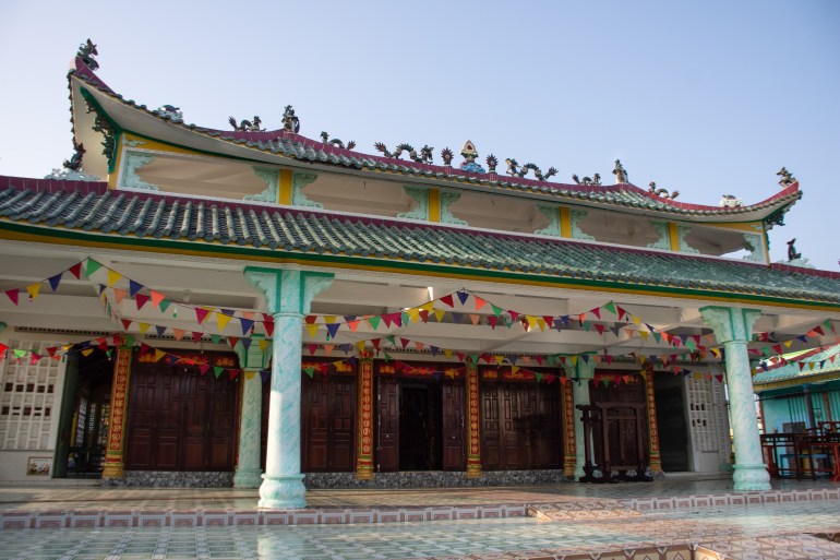 A photo of the main structure of Phuoc Hai’s whale temple.