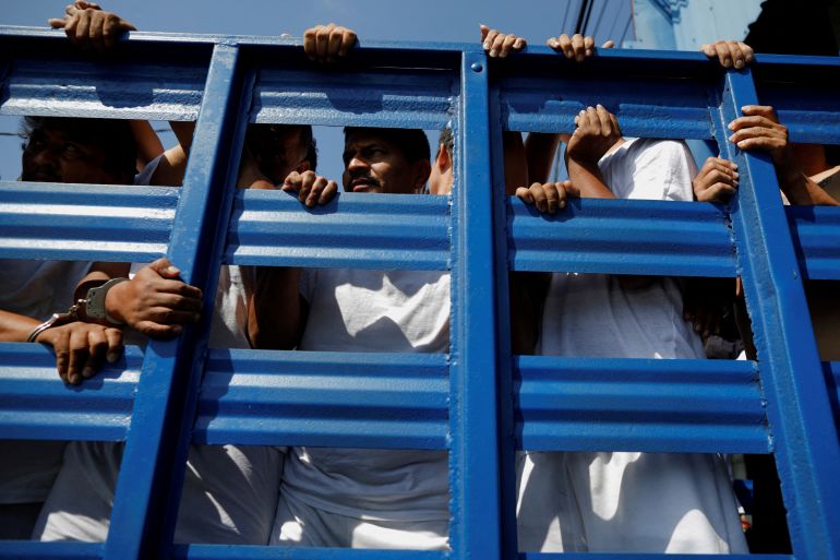 Detainees are transferred to prison