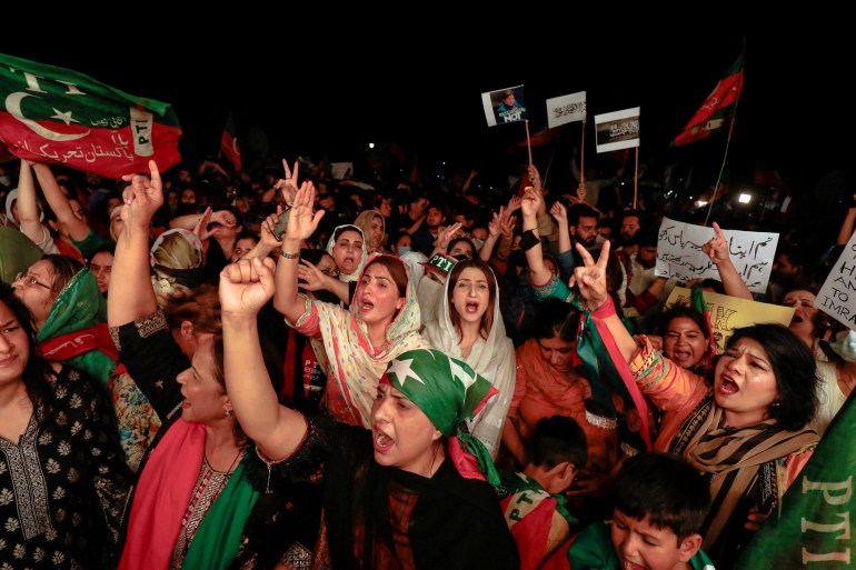 Protests over Imran Khan's removal