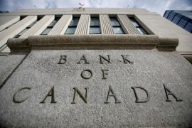 A sign is pictured outside the Bank of Canada