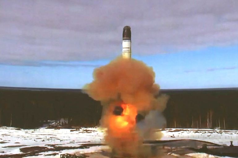 Photo of a missile test