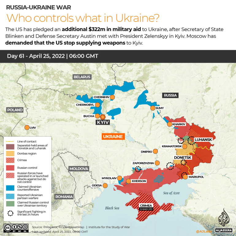 INTERACTIVE Russia Ukraine War Who controls what Day 61
