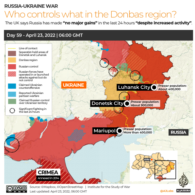 INTERACTIVE Russia-Ukraine map Who controls what in Donbas DAY 59