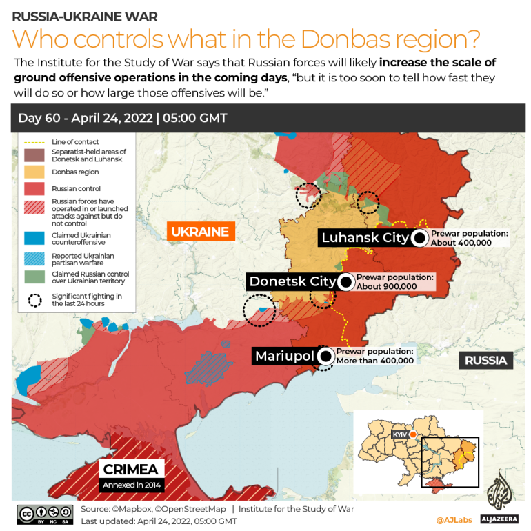 INTERACTIVE Russia-Ukraine map Who controls what in Donbas DAY 60