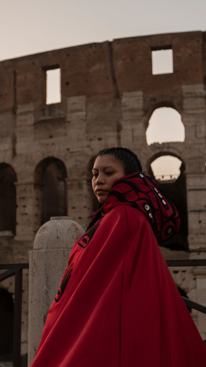 A photo of Laurelei Williams at the Colosseum in Rome, Italy.