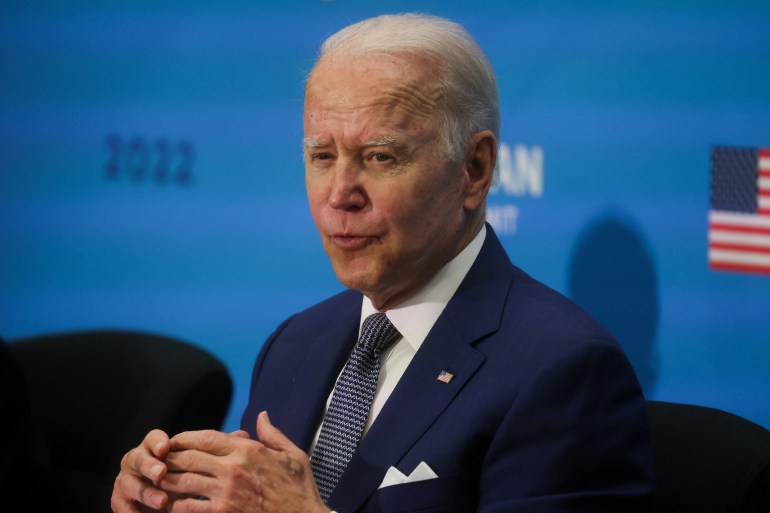 US President Joe Biden speaks to ASEAN leaders in Washington