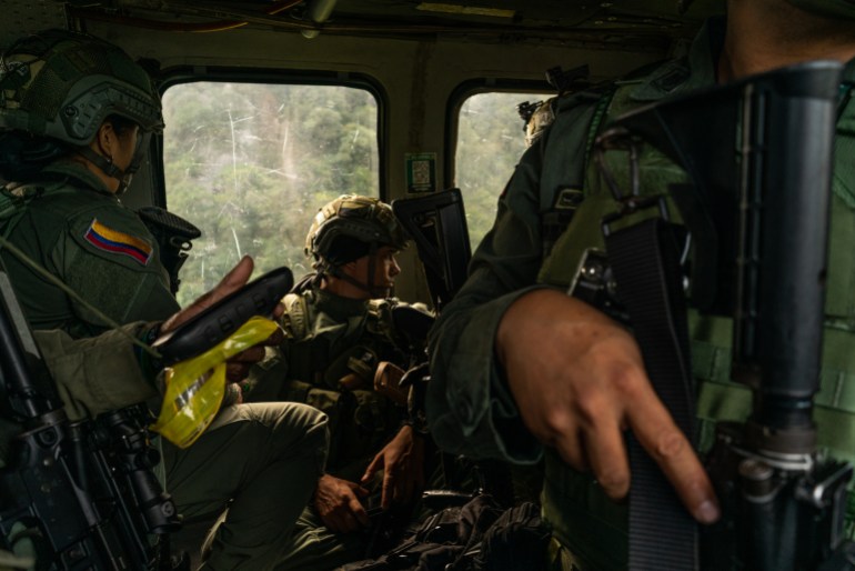Helicopter operation carried out to capture people living inside Tinigua National Natural Park in May 2022