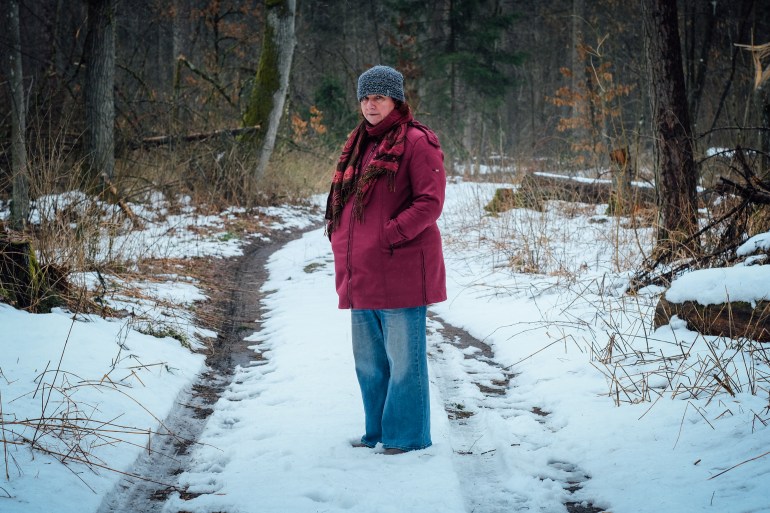 A photo of Gosia Tokarska standing in snow.