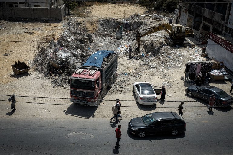 A building was destroyed during the latest offensive on Gaza.