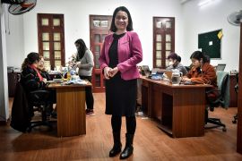executive director of Green ID (Green Innovation and Development Centre), Nguy Thi Khanh poses for a photo in her office in Hanoi