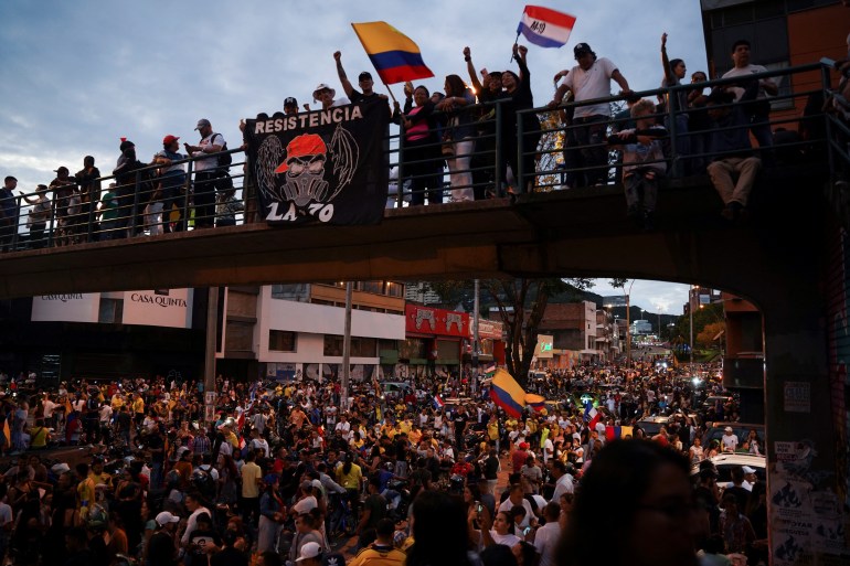 Supporters celebrate after Gustavo Petro wins the second round of the presidential election in Cali, Colombia