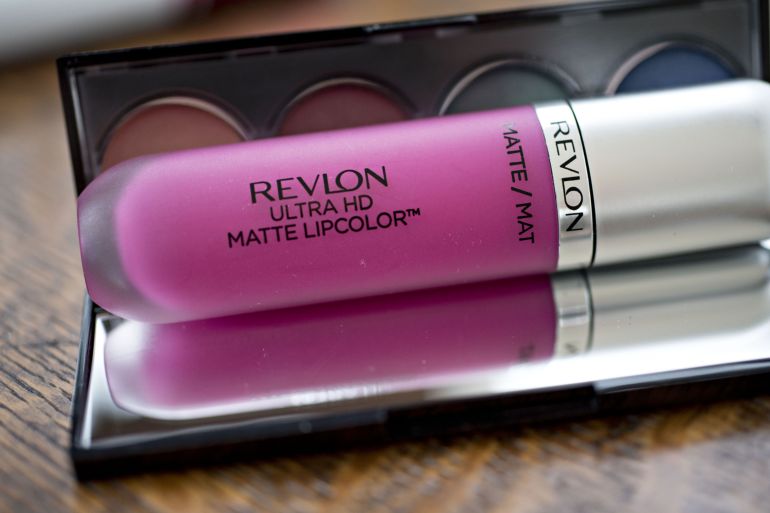 Revlon Inc. Ultra HD brand lipcolor is arranged for a photograph in Illinois, United States