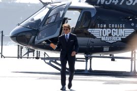 Tom Cruise attends the premiere of Top Gun: Maverick