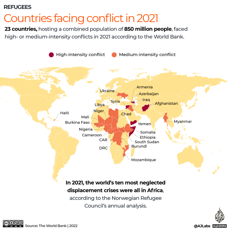 INTERACTIVE Countries facing conflict in 2021 map graphic