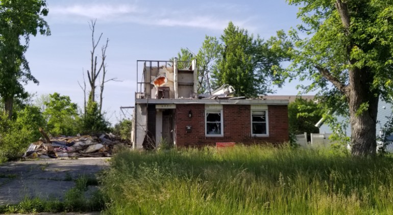 Destroyed home in Trotwood, Ohio.
