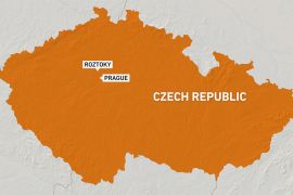 Czech Republic map showing Prague and