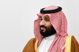 Crown Prince Mohammed bin Salman of Saudi at the second day of the G20 summit in Osaka, Japan.