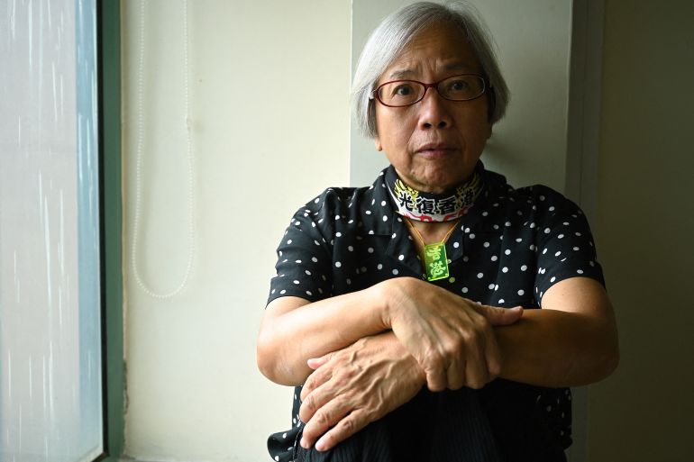 Portrait photo of veteran Hong Kong activist Alexandra Wong, better known as 'Grandma Wong'