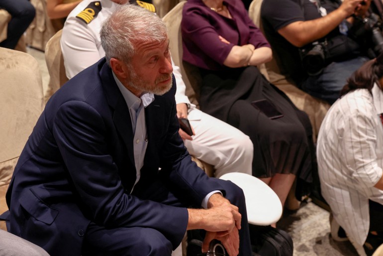 Roman Abramovich is seen attending the signing ceremony for the grain deal in Istanbul