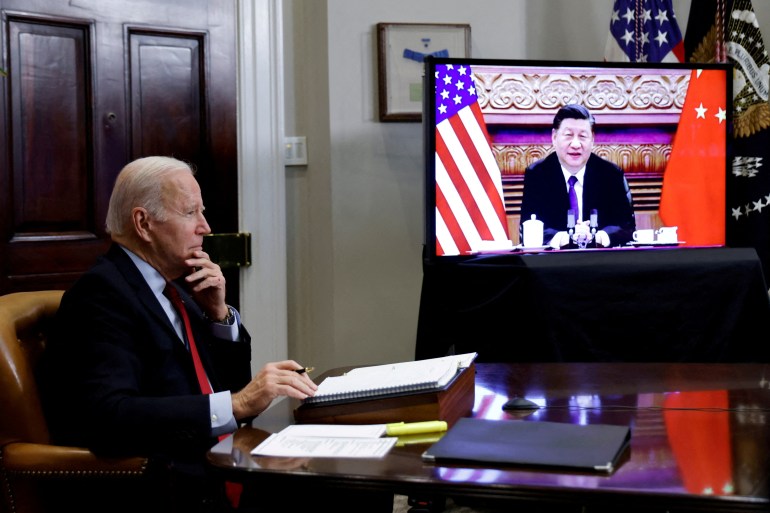 Biden and Xi on a call