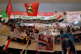 Supporters of Iraqi leader Muqtada al-Sadr, protesting against a rival bloc's nomination for prime minister, continue their sit-in inside Iraq's parliament in Baghdad's Green Zone
