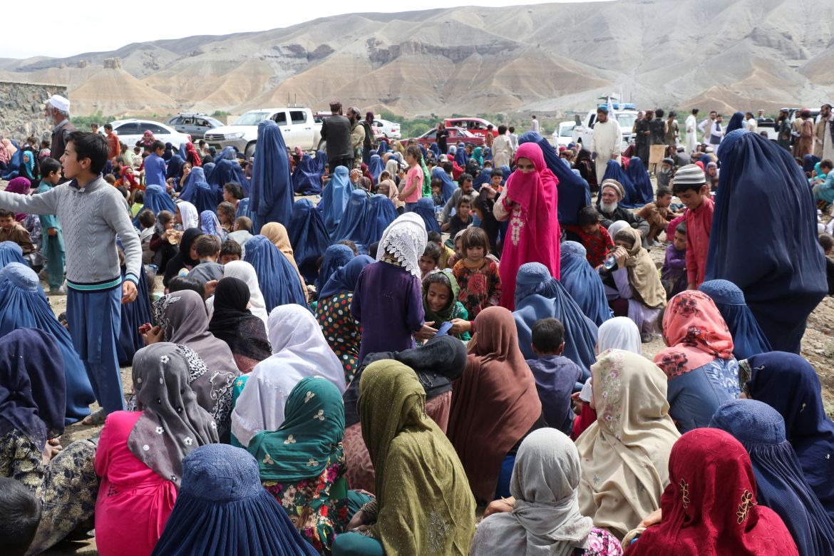 Displaced Afghan families