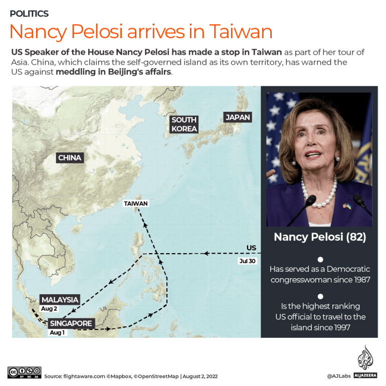 INTERACTIVE- Nancy Pelosi Taiwan map