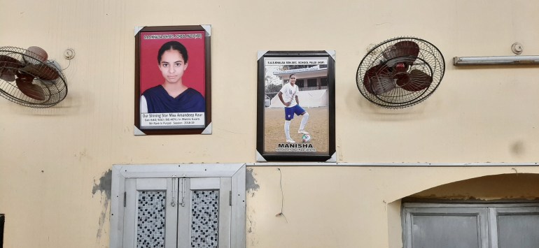 Kalyan photo inside a hall at the free sports hostel