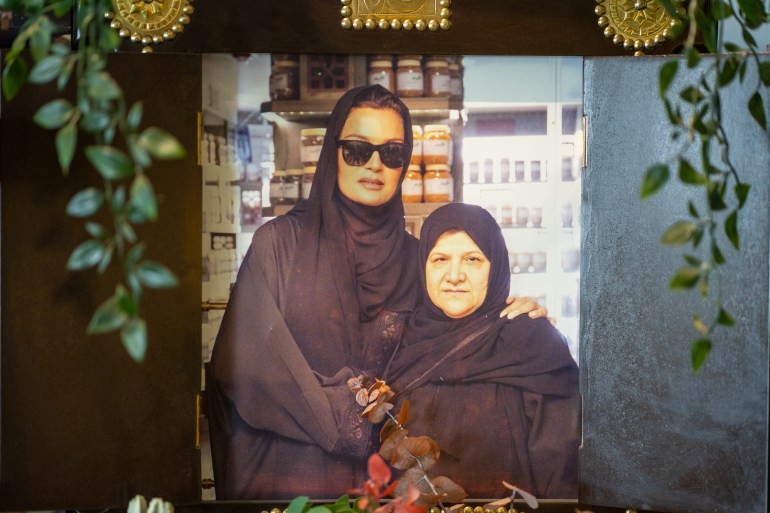A photo of Shams with Sheikha Moza