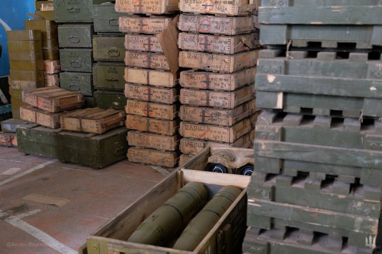 Russian shells and ammunition 