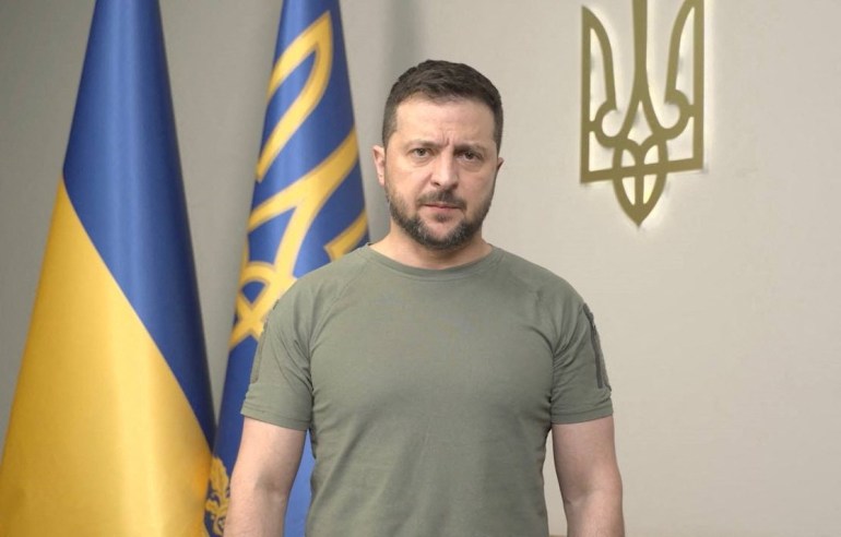 Ukraine's President Volodymyr Zelenskyy announced the downgrading of relations with Iran on the night of September 23, 2022 [File: Ukrainian Presidential Press Service/Handout via Reuters]