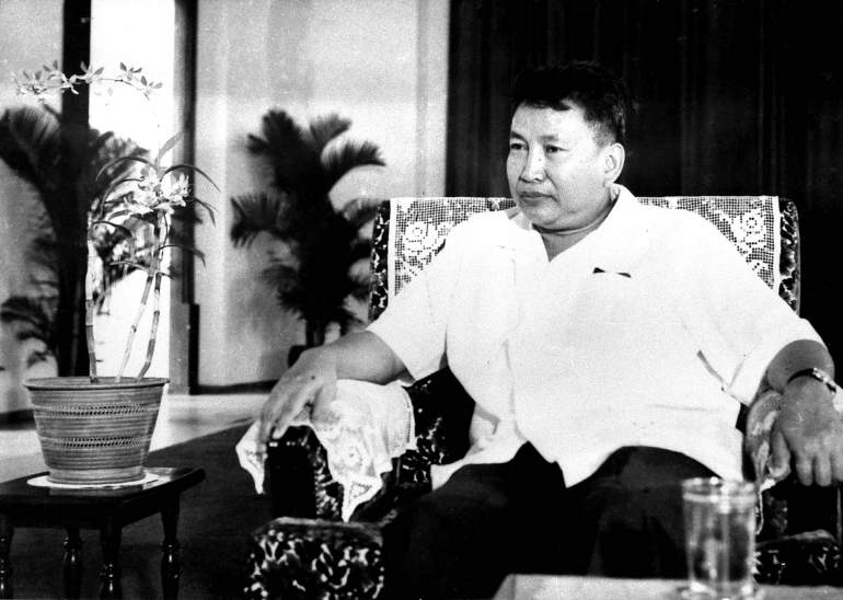 A photo of Pol Pot taken by a visiting Vietnamese delegation to Cambodia on July 27, 1975.