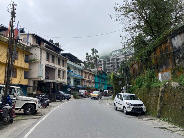 Vajra neighbourhood of Gangtok. This is where Karma Bhutia used to reside.