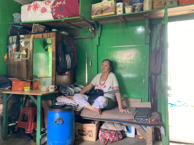 Eden Lhamu Bhutia. She is fondly called Ambum. She runs this canteen next to Paljor stadium which was a popular spot for footballers including Bhaichung Bhutia. He used to come very often those days, she told me.