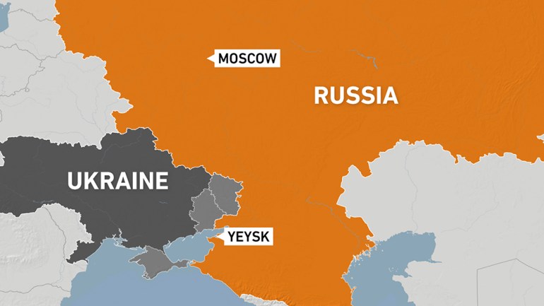 Map of Yeysk, Russia